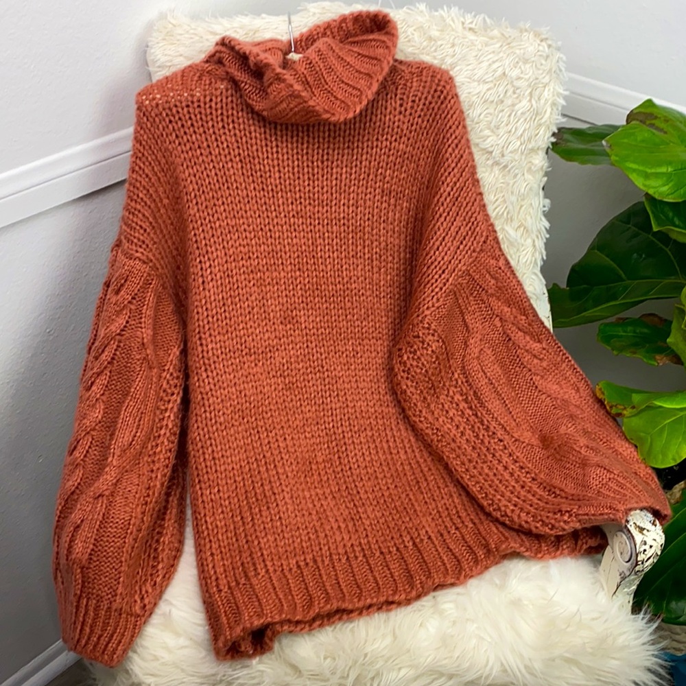 Fashion On Earth chunky sweater oversized mauve M